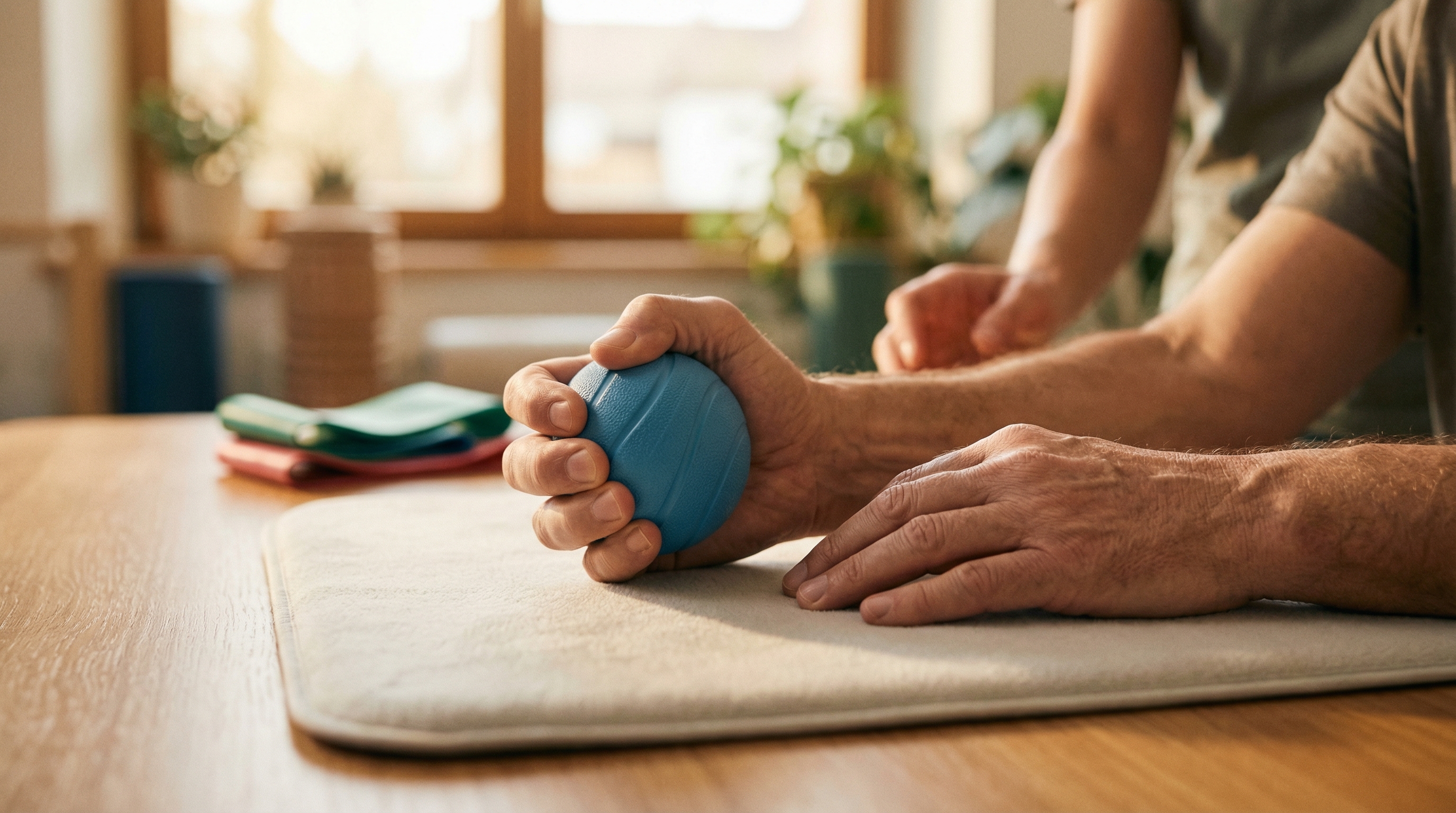 Ejercicios para artritis en las manos - rehabilitación con pelota terapéutica